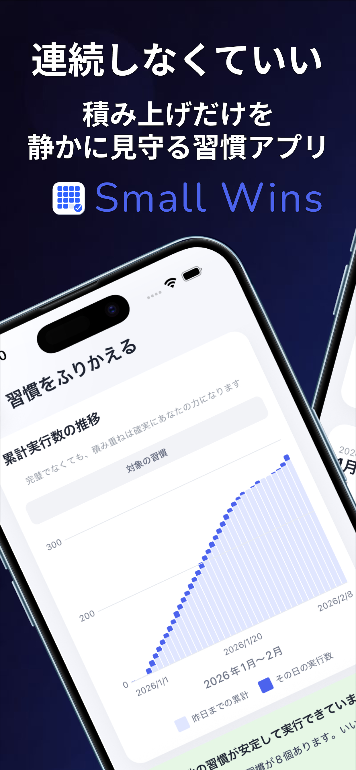 Small Wins - 連続しなくていい、積み上げだけを静かに見守る習慣アプリ